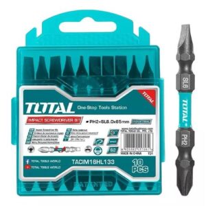 Total Impact Screwdriver bit PH2+SL6.0*1.0 65mm 10pcs/set