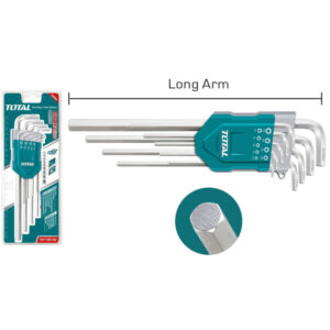 Total 9pcs hex key set Material：Cr-V