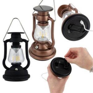 Solar Light Retro Lantern Super Bright Rechargeable LED Solar Camp Light