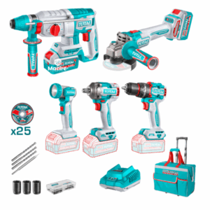 Total 5 Pcs Cordless industrial combo kit