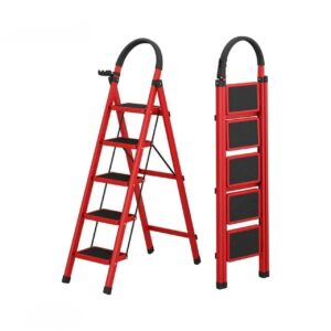 Premier 5-step steel folding ladder.