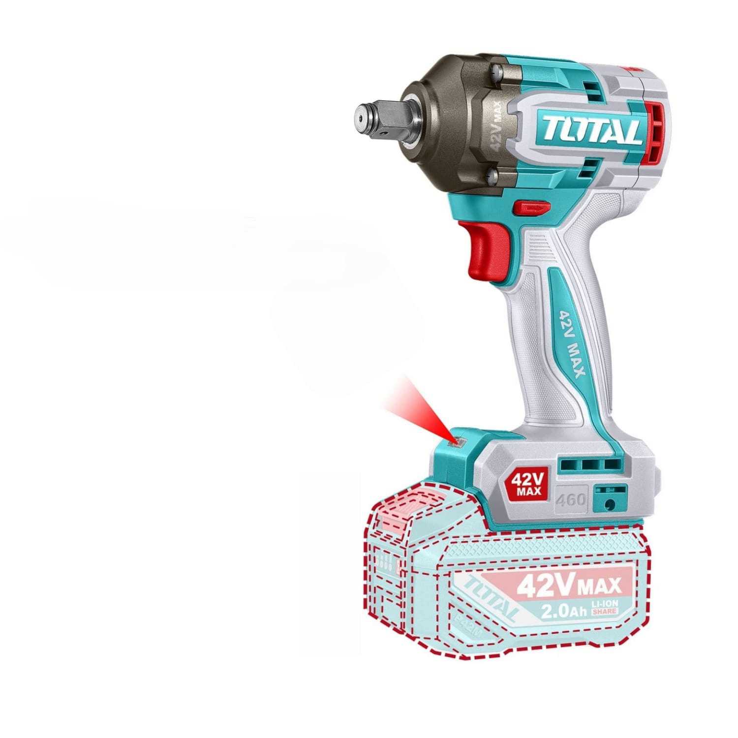 Power Drills – Total Cordless Impact Wrench 460 Nm 20 V