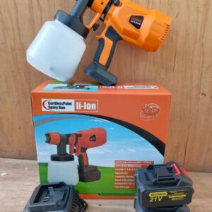 Cordless electric paint sprayer kit