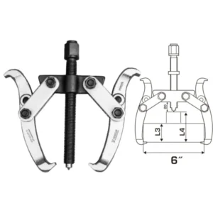 Total Two jaws puller Size:6" 2Jaws,Maxforce:5000KG